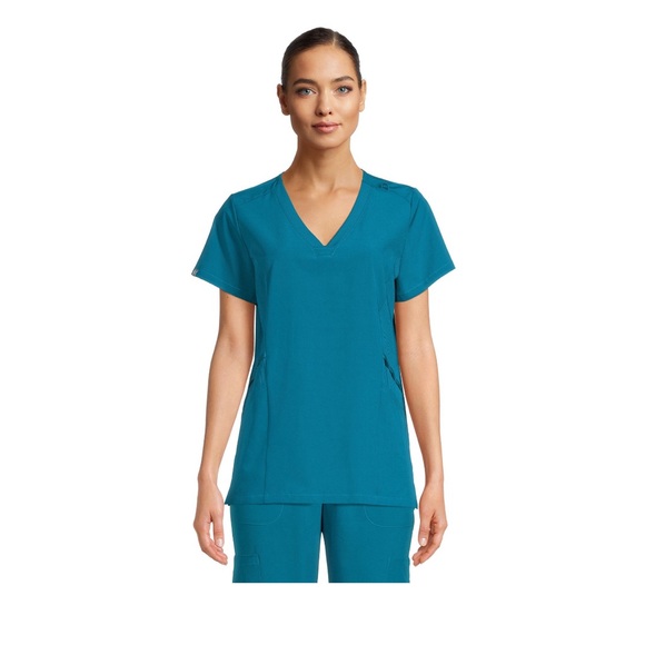 Hanes ComfortFit Stretch Women’s scrubs set XS Teal - Picture 5 of 10